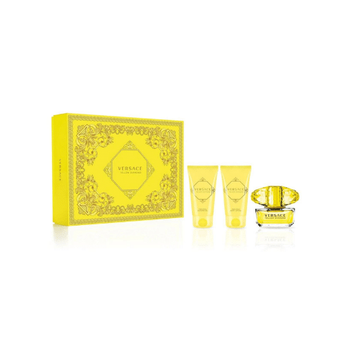 YELLOW DIAMOND BY VERSACE 50ML EDT 3 PIECE GIFT SET FOR WOMEN