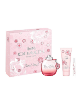 COACH FLORAL BLUSH PERFUME GIFT SET FOR WOMEN 3 PIECES