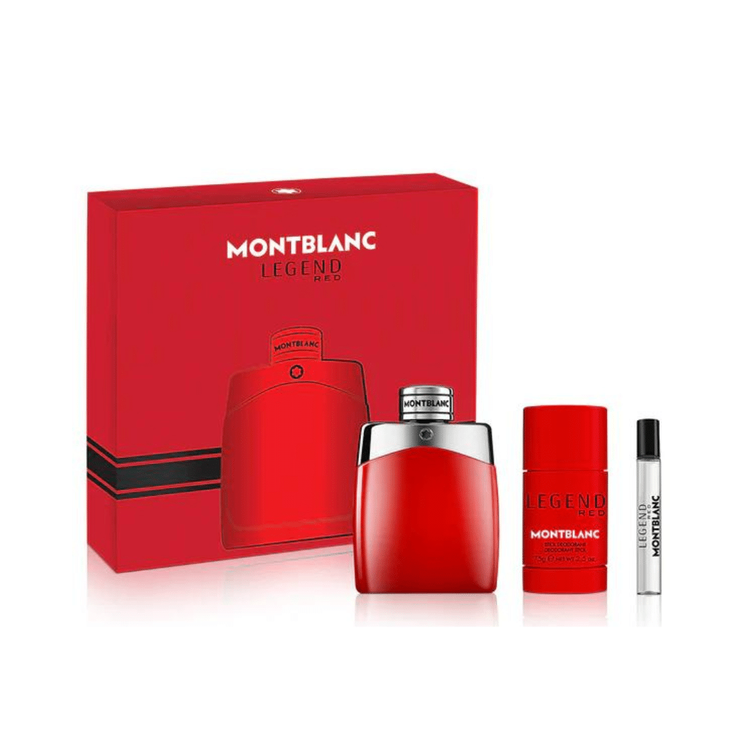 LEGEND RED BY MONT BLANC 100ML EDP 3 PIECE GIFT SET FOR MEN